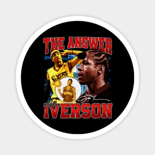 Allen Iverson The Answer Basketball Signature Vintage Retro 80s 90s Bootleg Rap Style Magnet